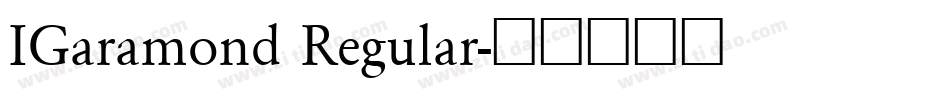 IGaramond Regular字体转换